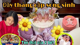 Vân Trang tổ chức tiệc đầy tháng cho cặp song sinh tại gia cực hoành tráng, Tên thật cặp song sinh?