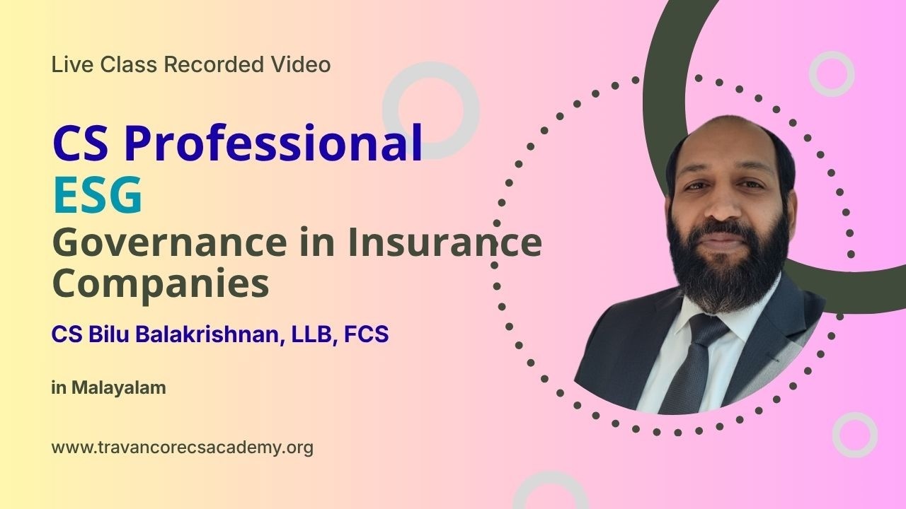 CS Professional — CS Professional – ESG – Governance in Insurance Companies recorded class cover