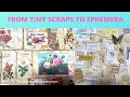 PIECING TINY SCRAPS TOGETHER ~ MAKES BEAUTIFUL TAGS, POCKETS, JOURNALING CARDS WORDS