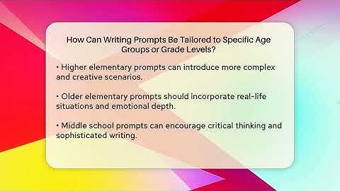 How Can Writing Prompts Be Tailored to Specific Age Groups or Grade Levels? - The Prose Path