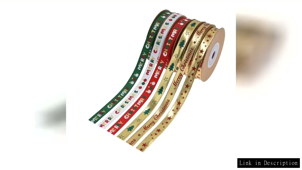 Christmas Ribbon Printing Ployester Ribbon For Handmade Bow Christmas Decorations DIY Gift Wrapping