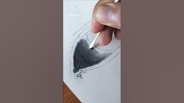 I try to draw an eye with charcoal | Eye drawing easy | Billie Eilish - ocean eyes #drawing #shorts