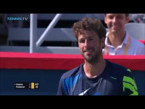 FUNNY: Robin Haase leaves crowd in stitches during Roger Federer match | Coupe Rogers 2017