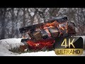4K Relaxing Nature Scenes, Fireplace with Crackling Fire in the snow Nature Sounds ✰ 2 HOURS ✰ ASMR