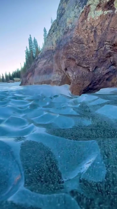 Frozen ice ripples