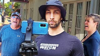 Neighborhood Watch (in the Safest Neighborhood Ever) | FILMING IN PUBLIC