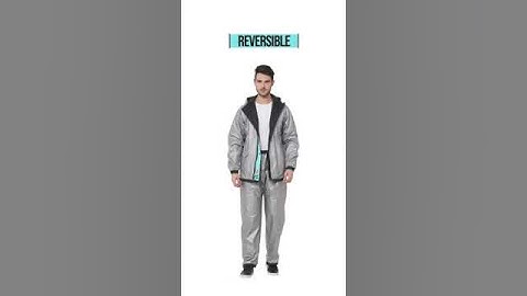 ZEEL Mens Raincoat with Adjustable Hood | Reversible Raincoat for Men | Rain Coat wi