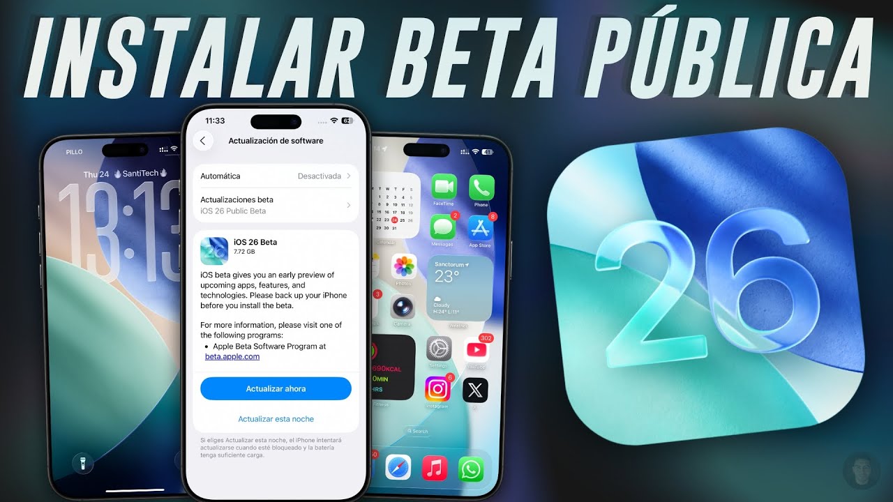 iOS 26 Beta Pública - Como Instalar y Riesgos de Instalarla 🚨 - YouTube