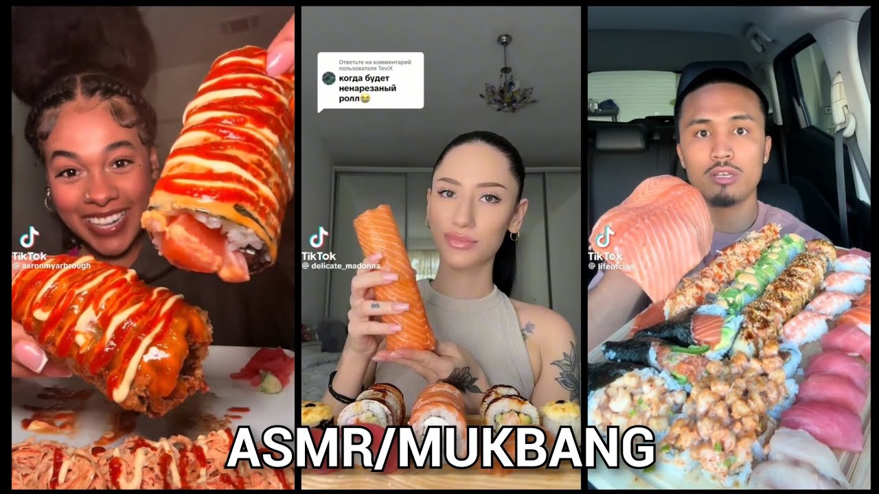 Tiktok compilation of Food Eating|| ASMR & MUKBANG || Sushi✨