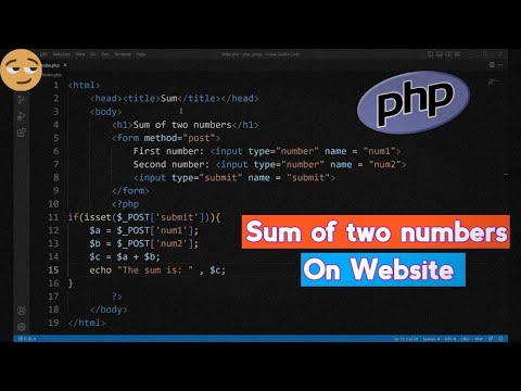 Sum of two input numbers using php || On website