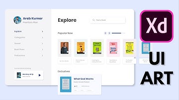Online Book Store Web App UI Design in Adobe XD | SpeedArt | Simple | Clean | UI