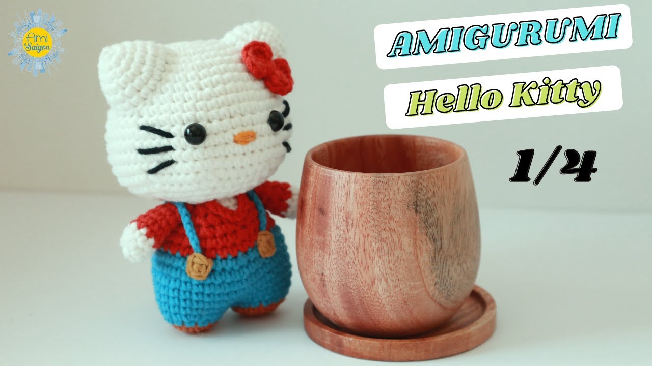 #101 | Amigurumi Hello Kitty Cat Pattern (1/4) | How to crochet Amigurumi Characters | @Ami Saigon