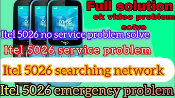 itel it5026 network problem solution | How to jumper problem solve