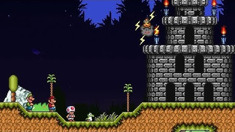 SMBX TheXTech - Custom Level - A Night Grassland and Thunder Lakitu (Full)