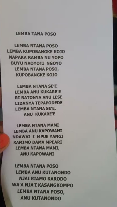 Lemba Tana Poso #shortvideo