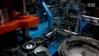 Pusher type grinding & cutting wheel production machine