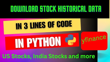 #ddpython10 Download stocks historical price data using yfinance Python
