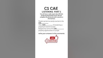 C1 Certificate Advanced English (CAE) Listening Practice 2024 - Part 2 Sentence completion #caexams