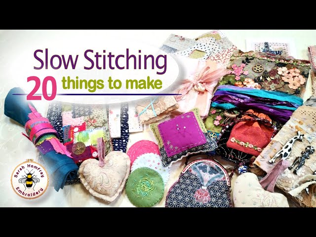 Make beautiful slow stitch projects just using these 5 easy