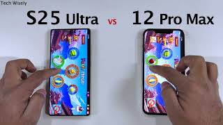 SAMSUNG S25 Ultra vs iPhone 12 Pro Max - Speed Test