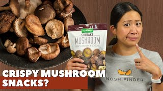 Costco Snack Review The Snakyard Crispy Shiitake Mushrooms ✦ NoshFinder ✦