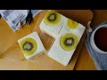 Kiwi Fruit Sheet Sponge Cake シートスポンジにいきなり焼き込んだ キウイフルーツケーキ