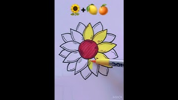 satisfying Art🌻🍋🍊#painting #art #drawing #viral #ytshorts