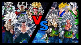 Todas las transformaciones de bardock AF vs Todas las transformaciones de Goku AF Dragon ball BT3