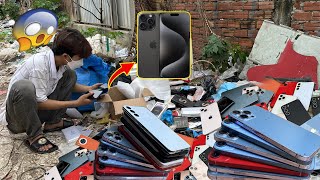 Big Lucky !😍🤑Found iPhone 15 Pro - Samsung - Huawei in Boxes in Trash - Restore Huawei Cracked