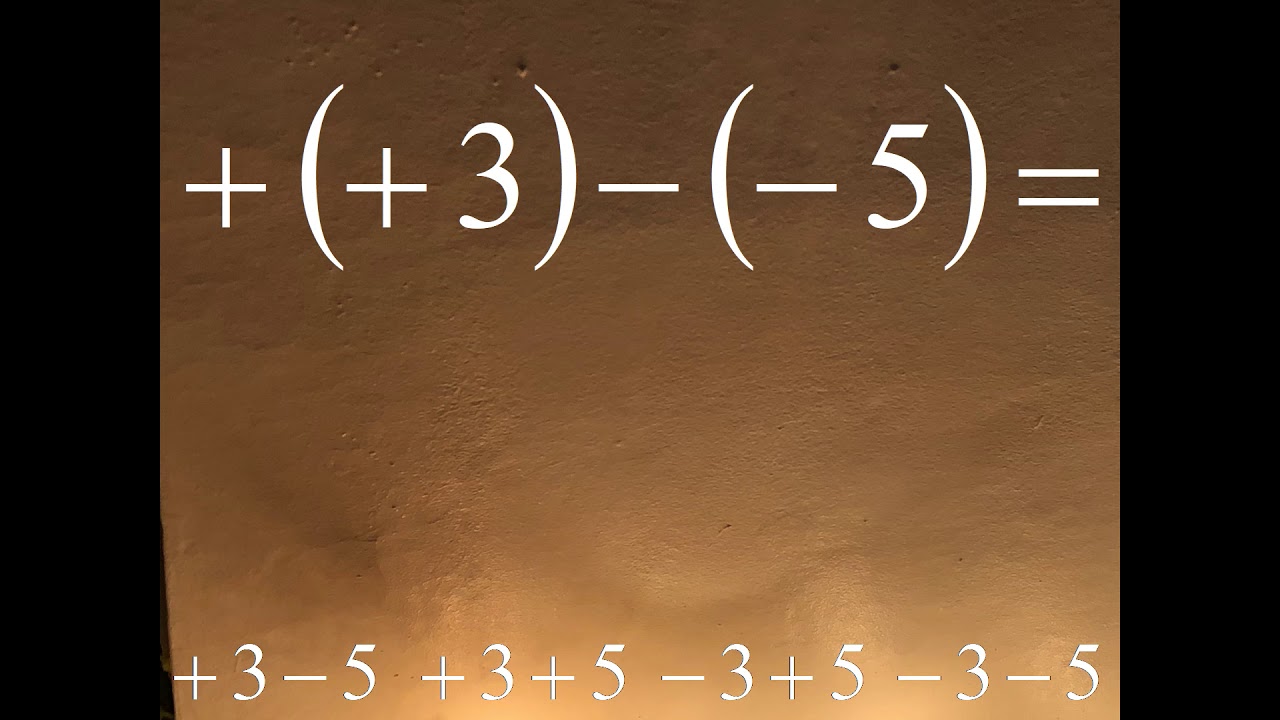 +(+3)–(–5) How To Remove Parentheses middleschool math traps Plus