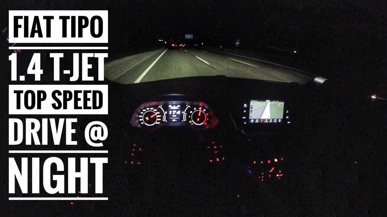 Fiat Tipo 1.4 T-Jet S-Design (2019) | POV Drive on German Autobahn @ night - Top Speed Drive