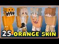 SKIN MINECRAFT WARNA ORANYE - ORANGE MINECRAFT SKINS (BOY AND GIRL SKIN)