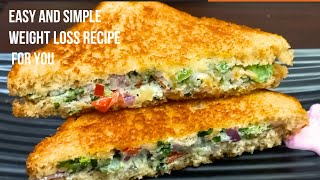 Healthy veg sandwich for weight loss|No mayonnaise|Easy breakfast recipe|Broccoli cheese sandwich