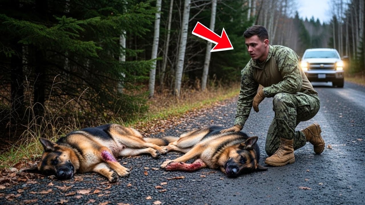 Two German Shepherds Thrown From a Car, Left to Die—Until a Navy SEAL Arrived