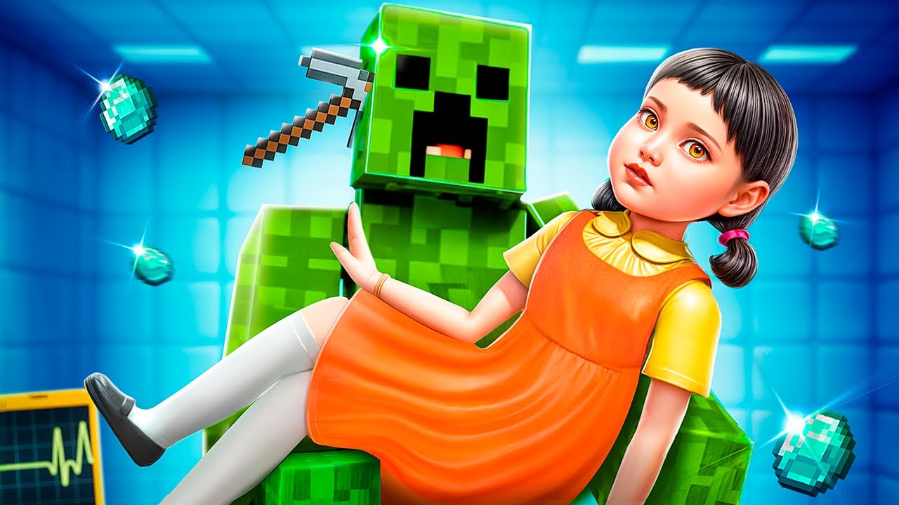 Beléptem Egy Igazi Minecraft Világba! Minecraft A Squid Gameben!