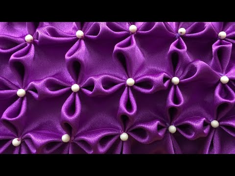 How to sew flower pattern  - Canadian smocking cushion cover