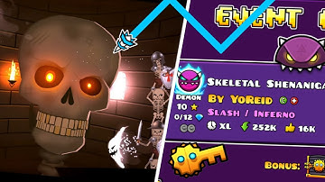Skeleton Bossfight! | "Skeletal Shenanigans" (All Coins) | Geometry Dash Event Level