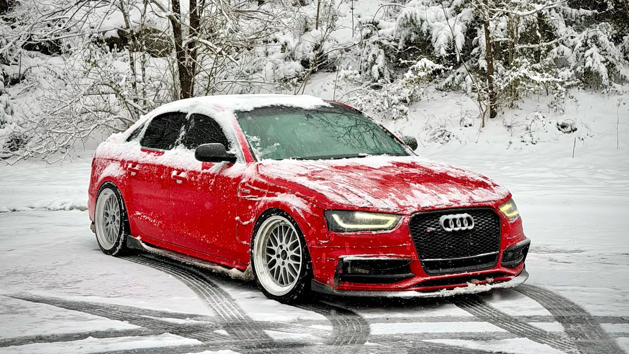 Вид от первого лица: Чуть не потерял свой Audi S4 мощностью 500 л.с., когда ехал по снегу.