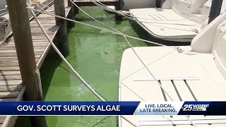 Gov. Scott surveys algae