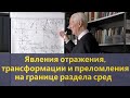 Что происходит при распространении колебаний из одной среды в другую?