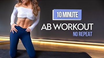 10 MIN AB WORKOUT No repeat | On the mat only | No equipment | Abs Sixpack Core | Julia Mazur