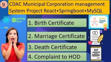 CDAC Municipal Corporation Management System Project Using Springboot+React+MySQL.
