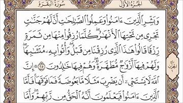 سورة  البقرة القارئ الشيخ علي جابر تلاوة خاشعة مكتوبة