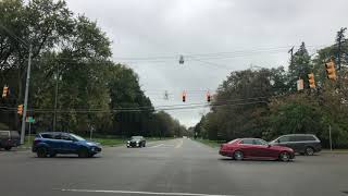Driving to Bloomfield Hills, Michigan from Beverly Hills, Michigan. Oct. 2021.