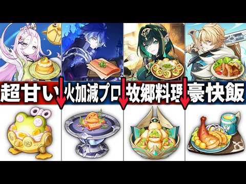 【原神】ナド・クライキャラの個性的すぎるオリジナル料理まとめ