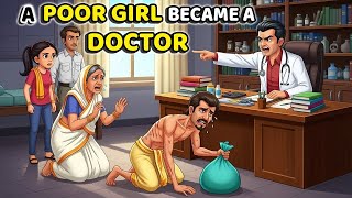 Poor Girl Became A Doctor | Learn English | English Stories | hunger of poor | Greedy Moral Stories