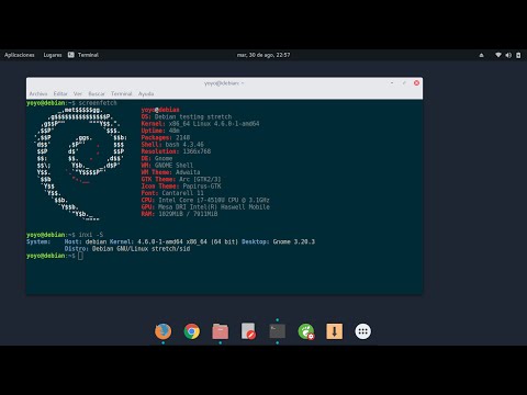 Así se mueve Debian Testing (Stretch) Gnome 3.20.3 en mi Acer Aspire E5-571PG
