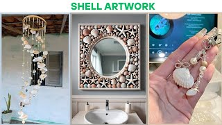 Shell Artwork |Shell Decor |Shell Craft Ideas| Beach Style Decor| Coastal Design| Ocean Inspired Art