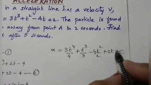 Kinematics of particles in rectilinear motion under variable acceleration solved example 1
