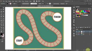 056 Project  Snake ladder board game Adobe Illustrator Tutorial screenshot 5
